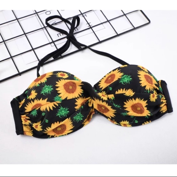 CLEARANCE Sunflower Fields Bandeau 2Pc Bikini Swimsuit - Picture 4 of 6